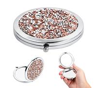 Disnace Double Sided Mini Makeup Mirror - Pocket Folding Mirror, Compact & Portable for Handbag - Personalised-77mm-Metal Material - Christmas, Birthday Present