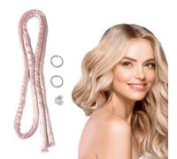 Disnace Heatless Curlers, Heatless Hair Curler Set, Satin Overnight Curls for All Hair Types, 1.6m Curling Iron for Long Medium Hairs, Frizz-Free Soft Curls, Hairs Tools for Styling, Pink