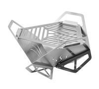 Disnace Mini Portable Barbecue Grill Lotus, Stainless Steel Charcoal Grill Camping Grills Fire Pan, Foldable Outdoor Stove for Camping Hiking Picnic, Detachable for Easy Carry, Include Carrying Bag