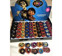 Disney 10 pcs Coco Pixar Self-Inking Stamps Stampers Pencil Topper Authentic Licensed