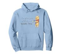 Disney 100 Anniversary Winnie the Pooh D100 Quote With You Pullover Hoodie, Adult Unisex, Dusty Blue, Small