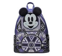 Disney 100 Art Deco Mickey Mouse Mini-Backpack - Entertainment Earth Exclusive, Blue, 9-inches wide x 10 1/2-inches tall x 4 1/2-inches long, Classic