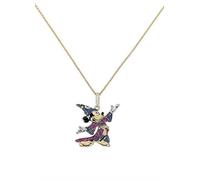 Disney 100 Mickey Mouse 18 Carat Yellow Gold Plated Pendant with Ruby & Cubic Zirconia Stones Yellow