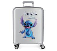 Disney for girl. 3659321 Hard sided cabin case 100 Stich grid (OSFA), Casual, Grey, ABS / Polycarbonate, children's fashion