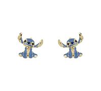 Disney 100 Stitch Yellow Gold Plated Studs with Crystals