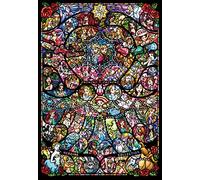 Disney 1000 Piece Jigsaw Puzzle & Pixar Heroine Collection Stained Glass [Pure White] (51 x 73.5 cm)