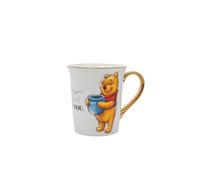 Disney 100th Anniversary Winnie the Pooh Ceramic Mug with Gold Handle - Collectible Coffee Cup, Official Licensee