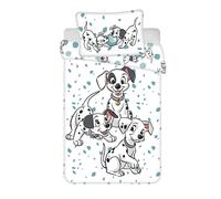 Disney 101 Dalmatians Baby Bedding Set with Duvet Cover and Pillowcase for Boys and Girls with Ionian Family of Dalmatians, White