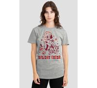 Disney 101 Dalmatians Christmas Holiday Cheer Dogs Womens T-Shirt In Light Grey Light Grey S