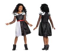 Disney 101 Dalmatians Cruella Costume for Girls, 3-4 Years | Officially Licensed by Disguise, Detailed Character- accurate Features, Perfect for Halloween