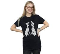 Disney 101 Dalmatians Family Cotton Boyfriend T-Shirt In Black Black L