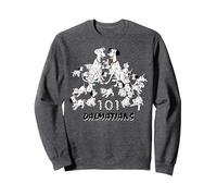 Disney 101 Dalmatians Family Portrait Sweatshirt, Adult Unisex, Dark Heather Grey, Medium