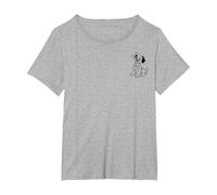 Disney 101 Dalmatians Patch Left Chest T-Shirt, Women's Plus, Heather Grey, 5X