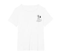 Disney 101 Dalmatians Patch Left Chest T-Shirt, Women's Plus, White, 5X