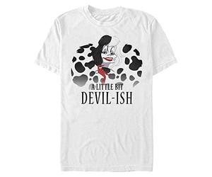 Disney 101 Dalmatians - Scary Evil Cruella Men's Crew neck White L