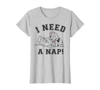 Disney 101 Dalmatians Sleeping Puppies I Need A Nap T-Shirt, Women, Silver Grey, X-Small
