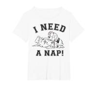 Disney 101 Dalmatians Sleeping Puppies I Need A Nap T-Shirt, Women's Plus, White, 5X