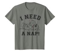 Disney 101 Dalmatians Sleeping Puppies I Need A Nap T-Shirt, Youth, Olive Heather, X-Small