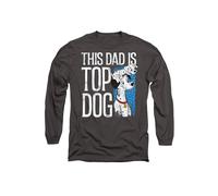 Disney 101 Dalmatians This Dad is Top Dog Unisex Long Sleeve T Shirt, Light Graphite, Large