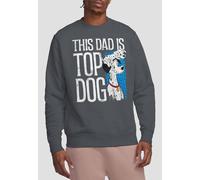 Disney 101 Dalmatians This Dad Is Top Dog Sweatshirt, Light Graphite In Light Grey Light Grey S