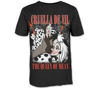Disney 101 Dalmations Cruella Homage T-Shirt in Black | Size: XL Disney Black XL