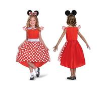 Official Girls Disney Minnie Mouse Red Childs Kids Licenced Fancy Dress Costume