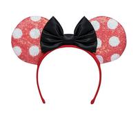 Disney 173159-EU Minnie Mouse Red & White Sequin Ears Headband, Officially Licensed by Disguise, One Size