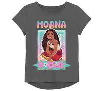 Disney 2 Pack Moana Simea Maui Girls Short Sleeve T Shirt Sizes 2-16, black, 7-8