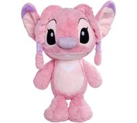 Disney Angel 25cm Flopsie Style Plush Toy, Cute Soft Toy, Pastel Pink Colour, Suitable for Kids and Adults, Officially Licensed