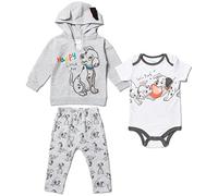 Disney 3 Piece Minnie Mouse Set for Girls: Hooded Jumpsuit and Trousers, Patch., 18 Months