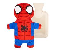 Disney 3D Novelty Hot Water Bottle with Removable Cover - Spiderman Peter Parker Design - Soft Plush Cover - Premium Natural Rubber - 750 ML