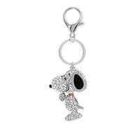 Disney Keychain 3D Stone Set Snoopy Brass Plated One Size