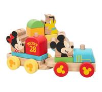 Disney 48702 MICKEY AND MINNIE WOOD TRAIN 34 CM Mickey & Friends Wooden, Multi-Coloured