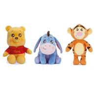Disney 6315870051NPB Teddy Bears Pooh, Glow in the Eye Cuddly Toys Teddy Bear, Ior or Tiger as Cuddly Toys with Shimmering Embroidery, 25 cm, from 0 Months