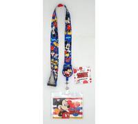 Disney 85791 Mickey Mouse Lanyard with Zip Lock Card Holder Multicolor