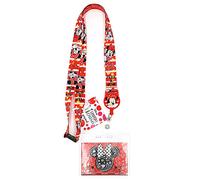 Disney 85792 Minnie Mouse Lanyard with Zip Lock Card Holder, Multicolor