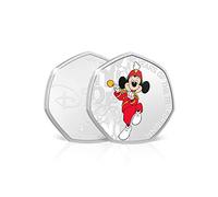 Disney 90 Years Mickey Mouse Collectable Silver 50p Shaped Coin Mickey March