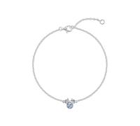 Disney 925 Sterling Silver Minnie Mouse December Birthstone Bracelet, 6.75 Inch with 1 Inch Extender