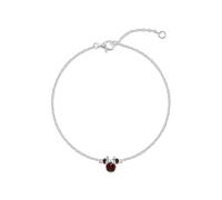 Disney 925 Sterling Silver Minnie Mouse January Birthstone Bracelet, 6.75 Inch with 1 Inch Extender