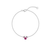 Disney 925 Sterling Silver Minnie Mouse October Birthstone Bracelet, 6.75 Inch with 1 Inch Extender