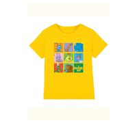 Disney A Bug'S Life Bugs Character Squares Kids T-Shirt, Yellow | Size: 5-6 Years Disney Yellow 5-6 Years