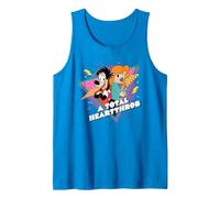 Disney A Goofy Movie ’90s Max & Roxanne A Total Heartthrob Tank Top, Men, Sapphire Blue, Medium