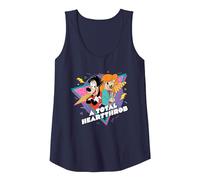 Disney A Goofy Movie ’90s Max & Roxanne A Total Heartthrob Tank Top, Women, Navy Blue, Small
