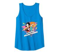 Disney A Goofy Movie ’90s Max & Roxanne A Total Heartthrob Tank Top, Women, Sapphire Blue, Medium