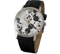 Disney Accutime Collection His & Hers Leather 2 Pack Watch Set, Black/Red, Quartz Movement