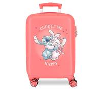 Disney Adorable Stitch Moods Cabin Suitcase Hard ABS Side Combination Lock 4 Wheels Double Luggage Hand Luggage, Cuddle Me, One Size, Cabin Suitcase