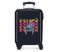 Disney Adorable Stitch Moods Cabin Suitcase Hard ABS Side Combination Lock 4 Wheels Double Luggage Hand Luggage, Down, Maleta cabina, Cabin Suitcase