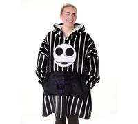 Disney The Nightmare Before Christmas Unisex Black Jack Skellington Blanket Hoodie (One Size)