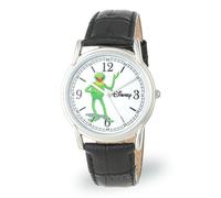 DISNEY Adult Classic Cardiff Analog Quartz Leather Strap Watch, Black, Children's Watches