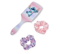 Disney Lilo & Stitch Womens Hair Brush and Scrunchie Set | Adults Multicoloured Printed Bobble and Paddle Brush with 3D Stitch Character | Detangling Cushion Brush & Hair Band | Movie Merchandise Gift
